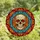 Bold Art Enthusiasts' Intricate Stained Glass Skull, Fiery Jewel Tone Mosaic & Teal Geometric Patterns Stained Glass Suncatcher - 4