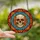 Bold Art Enthusiasts' Intricate Stained Glass Skull, Fiery Jewel Tone Mosaic & Teal Geometric Patterns Stained Glass Suncatcher - 2