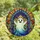Whimsical Art Fans' Friendly Ghost Stained Glass Gothic Arch Jewel Tone Mosaic Stained Glass Suncatcher - 4