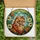 Cat Lovers' Tiffany Stained Glass Ginger Tabby Cat Blue Eyes Daisy Floral Orange Teal Yellow Stained Glass Suncatcher - 5