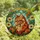 Cat Lovers' Tiffany Stained Glass Ginger Tabby Cat Blue Eyes Daisy Floral Orange Teal Yellow Stained Glass Suncatcher - 4