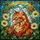 Cat Lovers' Tiffany Stained Glass Ginger Tabby Cat Blue Eyes Daisy Floral Orange Teal Yellow Stained Glass Suncatcher - 6