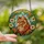 Cat Lovers' Tiffany Stained Glass Ginger Tabby Cat Blue Eyes Daisy Floral Orange Teal Yellow Stained Glass Suncatcher - 2