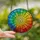 Artistic Souls' Jewel Tone Stained Glass Spiderweb Rainbow Gradient Design Stained Glass Suncatcher - 2