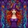 Fantasy Art Lovers' Stained Glass Witch Intense Purple Eyes Fiery Orange Hair Jewel Tone Gothic Mosaic Stained Glass Suncatcher - 6