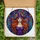 Fantasy Art Lovers' Stained Glass Witch Intense Purple Eyes Fiery Orange Hair Jewel Tone Gothic Mosaic Stained Glass Suncatcher - 5