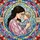 Mothers' Tiffany Stained Glass Mother Child Embrace Vibrant Jewel Tone Mosaic Pink Blue Green Stained Glass Suncatcher - 6