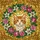 Cat Lovers' Jewel-Toned Stained Glass Ginger Tabby Cat, Pink Roses & Lilies Floral Mosaic Art Stained Glass Suncatcher - 6