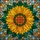 Nature Lovers' Vibrant Tiffany Stained Glass Sunflower Golden Yellow Orange Emerald Teal Mosaic Art Stained Glass Suncatcher - 6