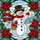 Festive Winter Fans' Intricate Tiffany-Style Stained Glass Snowman Winter Landscape with Jewel Tone Poinsettias, Holly & Songbirds Stained Glass Suncatcher - 6