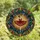 Women's Tiffany Style Ballerina Celestial Stained Glass Art, Red Blue Green Gold Amber Jewel Tones Stained Glass Suncatcher - 4