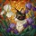Cat & Art Lovers' Jewel Tone Stained Glass Calico Feline Amber Purple Iris Mosaic Stained Glass Suncatcher - 6