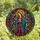 Devotional Art Admirers' Radiant Tiffany Style Stained Glass Virgin Mary Blue Red Rose Mosaic Stained Glass Suncatcher - 8Q8GqyYDsS