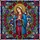 Devotional Art Admirers' Radiant Tiffany Style Stained Glass Virgin Mary Blue Red Rose Mosaic Stained Glass Suncatcher - 6