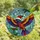 Holiday Art Lovers' Vibrant Jewel Tone Stained Glass Bird, Santa Hat Holly Snowflake Mosaic Stained Glass Suncatcher - PwrGR-_hbU