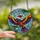 Holiday Art Lovers' Vibrant Jewel Tone Stained Glass Bird, Santa Hat Holly Snowflake Mosaic Stained Glass Suncatcher - ThddAD08Yp