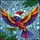 Holiday Art Lovers' Vibrant Jewel Tone Stained Glass Bird, Santa Hat Holly Snowflake Mosaic Stained Glass Suncatcher - 6