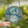Winter Lovers' Stained Glass Snowman Mosaic with Luminous Jewel Tones & Intricate Frost Patterns Stained Glass Suncatcher - 2