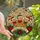 Holiday Lovers' Intricate Stained Glass Gingerbread Christmas Mosaic Ruby Red Emerald Green Golden Amber Pattern Stained Glass Suncatcher - 1