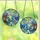 Holiday Art Enthusiasts' Tiffany Style Stained Glass Santa Snowy Mountain Aurora Mosaic Stained Glass Suncatcher - I-NQG9-dfk