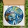 Holiday Art Enthusiasts' Tiffany Style Stained Glass Santa Snowy Mountain Aurora Mosaic Stained Glass Suncatcher - cI2OE3UChr