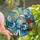 Holiday Art Enthusiasts' Tiffany Style Stained Glass Santa Snowy Mountain Aurora Mosaic Stained Glass Suncatcher - cvoWUA6ZuS