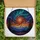 Nature Lovers' Tiffany Stained Glass Celestial Aurora Pine Tree Mountain Mosaic Deep Blue Orange Purple Jewel Tones Stained Glass Suncatcher - 5