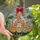 Cat Lovers' Intricate Stained Glass Christmas Tree of Fluffy Cats, Jewel Tone Red Green Festive Mosaic Stained Glass Suncatcher - 1