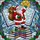 Christmas Lovers' Vibrant Stained Glass Santa on Books with Golden Star, Holly, Snowflakes, Jewel Tones & Swirling Winter Design Stained Glass Suncatcher - 6