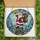 Christmas Lovers' Vibrant Stained Glass Santa on Books with Golden Star, Holly, Snowflakes, Jewel Tones & Swirling Winter Design Stained Glass Suncatcher - 5