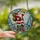 Christmas Lovers' Vibrant Stained Glass Santa on Books with Golden Star, Holly, Snowflakes, Jewel Tones & Swirling Winter Design Stained Glass Suncatcher - 2