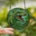 Dinosaur Enthusiasts' Jewel Tone  Roaring T-Rex Emerald Jungle Mosaic Design Stained Glass Suncatcher - 2
