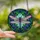 Nature Art Lovers' Majestic Tiffany Stained Glass Dragonfly Jewel Tone Blue Purple Pink Aqua Green Leaf Berry Mosaic Stained Glass Suncatcher - 2