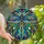 Art Lovers' Ornate Tiffany Stained Glass Dragonfly Jewel Tone Mosaic Design Stained Glass Suncatcher - 1