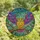 Nature Art Enthusiasts' Glowing Tiffany Style Owl Mosaic with Pink Blossoms & Emerald Foliage Stained Glass Suncatcher - 4