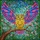 Nature Art Enthusiasts' Glowing Tiffany Style Owl Mosaic with Pink Blossoms & Emerald Foliage Stained Glass Suncatcher - 7