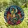 Fantasy Art Lovers' Majestic Stained Glass Dragon Books Teacup Cosmic Teal Orange Magenta Stained Glass Suncatcher - 4