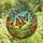 Nature Lovers' Detailed Tiffany Stained Glass Orange & Blue Butterflies Floral Mosaic Stained Glass Suncatcher - 3