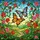 Nature Lovers' Detailed Tiffany Stained Glass Orange & Blue Butterflies Floral Mosaic Stained Glass Suncatcher - 6