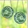 Artful Individuals' Stained Glass Olive Branch Emerald Aqua Jewel Tone Pattern Stained Glass Suncatcher - 3