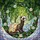 Ferret Lovers' Ornate Sable Ferret Stained Glass Art with Emerald Leaves, Ruby Berries & Blue Sky Mosaic Stained Glass Suncatcher - 7
