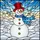 Winter Art Enthusiasts' Vibrant Tiffany Style Snowman Winter Landscape Mosaic Jewel Tone Design Stained Glass Suncatcher - 7