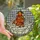 Capybara Lovers' Whimsical Stained Glass Bathtub Capybara Orange Leaf Jewel Tone Art Stained Glass Suncatcher - 1