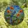 Nature Lovers' Intricate Stained Glass Blue Bird Orange Poppy Wildflower Mosaic Stained Glass Suncatcher - 4