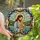 Devotional Art Admirers' Tiffany Style Stained Glass Jesus Embracing Orange Tabby Cat Golden Halo Intricate Mosaic Landscape Stained Glass Suncatcher - 1