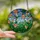 Nature Lovers' Iridescent Hummingbird Tiffany Stained Glass Peach Floral Garden Mosaic Stained Glass Suncatcher - il67Wf2BQy