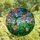 Nature Lovers' Iridescent Hummingbird Tiffany Stained Glass Peach Floral Garden Mosaic Stained Glass Suncatcher - oOHkH8-h6N