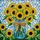 Floral Art Enthusiasts' Vibrant Stained Glass Sunflowers Mason Jar Jewel Tones Pattern Stained Glass Suncatcher - 7
