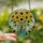 Floral Art Enthusiasts' Vibrant Stained Glass Sunflowers Mason Jar Jewel Tones Pattern Stained Glass Suncatcher - 2