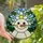 Holiday Decor Lovers' Cheerful Snowman Stained Glass Mosaic Bright White Yellow Orange Festive Winter Scene Stained Glass Suncatcher - 4ffpysm7ij
